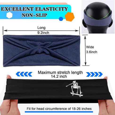 Sport Headbands for Men Sweat Band Head Bands 3pcs Sweatbands for Mens Workout Cooling Headband in Saudi Arabia