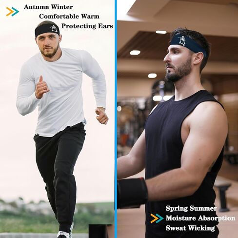 Sport Headbands for Men Sweat Band Head Bands 3pcs Sweatbands for Mens Workout Cooling Headband in Saudi Arabia