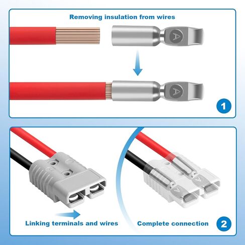 175 Amp Battery Quick Connect/Disconnect Connector,1/0AWG Battery Cable Connector Kit for RV,Truck,Winch (2 PCS) Grey in Saudi Arabia