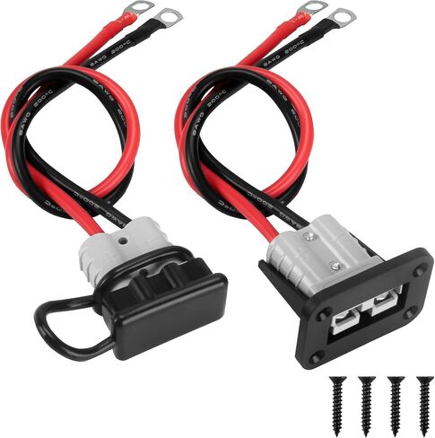 175 Amp Battery Quick Connect/Disconnect Connector,1/0AWG Battery Cable Connector Kit for RV,Truck,Winch (2 PCS) Grey in Saudi Arabia
