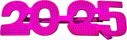 6 Pack of 2025 New Year's Crystal/Glitter/Solid/Metallic Plastic Party Glasses Celebration Eyeglasses in Kuwait
