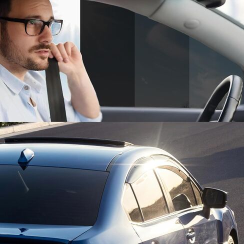 XhuangTech Window Tint Car 5% VLT، طبقة تظليل سيراميك مقاس 20 بوصة × 10 قدم لنوافذ السيارة، حجب الحرارة، حماية من الأشعة فوق البنفسجية/الأشعة تحت الحمراء والوهج، خصوصية التعتيم، مقاومة الخدش in Saudi Arabia