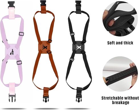 Luggage Straps for Suitcases TSA Approved, Luggage Bag Bungee for Large Luggage, Adjustable Size Travel Elastic Suitcase Strap Belt, Airport Travel Accessories with Buckles for Baggage Handbag in Kuwait