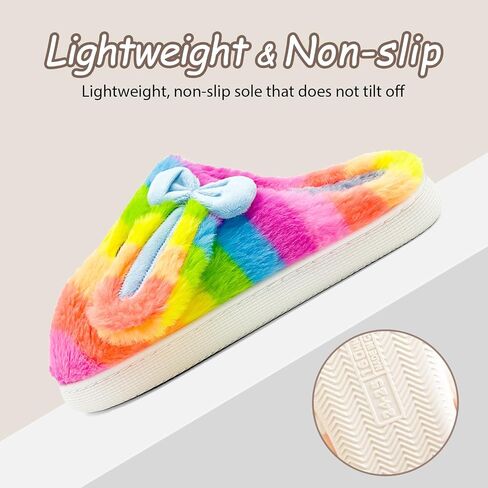 Kids Slippers Boys Girls Bunny Animal Slippers,Cute Bow Plush Funny Cartoon Rabbit Slippers,Comfy Fluffy Fuzzy Pillow Cloud Bedroom House Slippers Little/Big Kids in Saudi Arabia