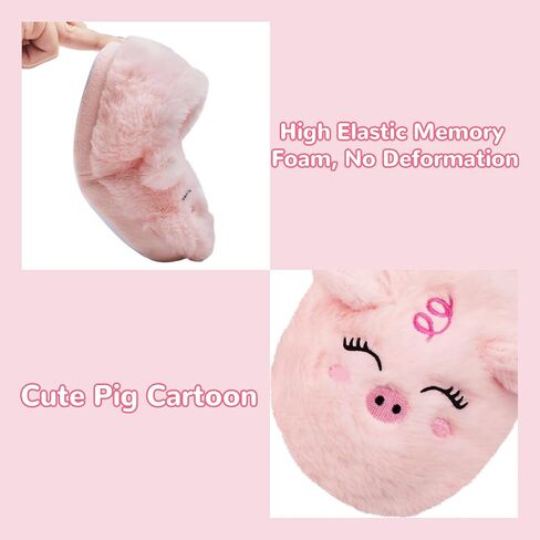 Girls Fluffy Mermaid Star House Slippers Cozy Warm Slip-on Animal House Shoes for Kids Bedroom Indoor Outdoor in Kuwait