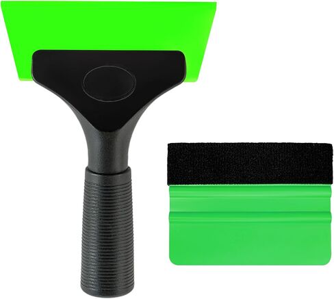 2 PCS Window Tint Kit Tools, Car Window Tint Squeegee, Water Wiper Window Squeegee Tinting Kit includes Plastic Squeegee and Felt Squeegee, Universal Car Accessories (Red) in Kuwait