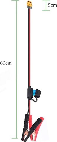 10AWG Alligator Clips,XT60 Quick Release Adapter to Alligator Clips with 2FT,Battery Alligator Clips Clamp to XT60 Extension Cord for Cars Motorcycles in Kuwait