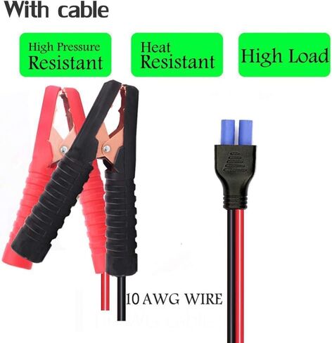10AWG Alligator Clips,XT60 Quick Release Adapter to Alligator Clips with 2FT,Battery Alligator Clips Clamp to XT60 Extension Cord for Cars Motorcycles in Kuwait