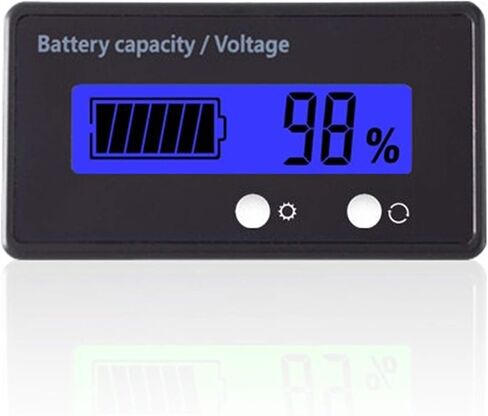 12V 24V 36V 48V 60V 72V 84V battery capacity Monitor& indicator LCD Display Blue Backlight, Waterproof rv Level Voltage Meter Gauge Tester for 2S-15S Lithium-iron &Lead-acid Batteries Auto Car Vehicle in Saudi Arabia