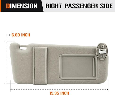 واقي من الشمس مع ضوء لسيارة Toyota Venza 2009-2016 مع فتحة سقف، بديل حاجب الشمس باللون البيج من الجانب الأيسر للسائق 74320-0T021-A1 in Kuwait