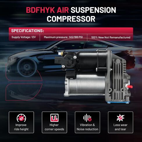 BDFHYK Air Suspension Compressor Compatible with 2011-2021 Jeep Grand Cherokee,2022 Jeep Grand Cheroke WK, Replace#68041137AF,68204730AB, 2011,2012,2013,2014, 2015, 2016, 2017,2018,2019,2020,2021,2022 in Saudi Arabia