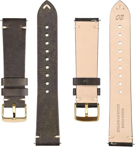 BSIONSTRAP Antique Watch Bands for Men, Italian Leather, Quick Release Watch Straps, Compatible with Watch Lug Width 18mm 20mm 22mm in Kuwait