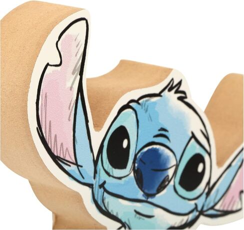 Disney Lilo and Stitch With Angel Shelf Sitter Decor | Adorable Stitch Wood Block Tabletop Decoration for Home in Saudi Arabia