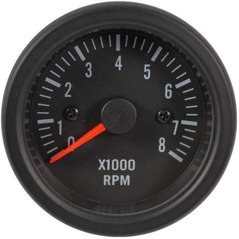 MOTOR METER RACING 52mm 2-1/16" Universal Electrical Tachometer 8000 RPM for Gasoline Engine White LED Backlit Waterproof Automobile Boat Yacht in Saudi Arabia