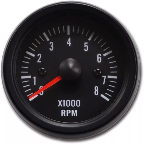 MOTOR METER RACING 52mm 2-1/16" Universal Electrical Tachometer 8000 RPM for Gasoline Engine White LED Backlit Waterproof Automobile Boat Yacht in Saudi Arabia