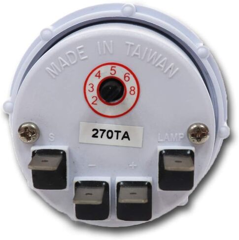 MOTOR METER RACING 52mm 2-1/16" Universal Electrical Tachometer 8000 RPM for Gasoline Engine White LED Backlit Waterproof Automobile Boat Yacht in Saudi Arabia