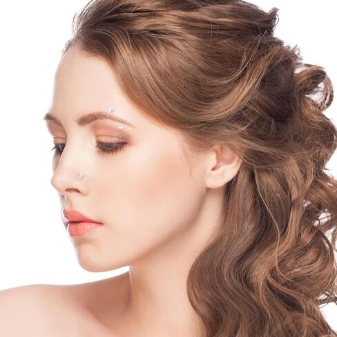 Lusofie 48Pcs Clear Nose Studs & Piercing Jewelry - Acrylic Retainers for Lip, Nipple, Tongue, Septum, Eyebrow, Belly, Tragus, Helix, and Cartilage in Kuwait