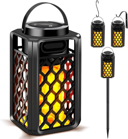Outdoor Bluetooth Speakers, Tesoorda Waterproof Wireless Bluetooth Speaker with Torch Light, Portable LED Flame Speaker with Loud Sound for Camping Patio Home Decor, Gifts for Couples Dads Moms 2 pack in Saudi Arabia