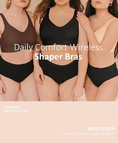 FeelinGirl Wireless Bras for Women Built-in Soft Cups No Underwire Bralettes Adjustable Straps Full Coverage Everyday Bras in Kuwait