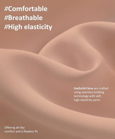 FeelinGirl Wireless Bras for Women Built-in Soft Cups No Underwire Bralettes Adjustable Straps Full Coverage Everyday Bras in Kuwait