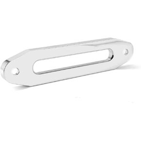 10" Billet, Aluminum Hawse Fairlead for Synthetic Winch 8000-15000 LBs Rope Cable Lead Guide, Winch Fairlead for Off Road Vehicle, Silver