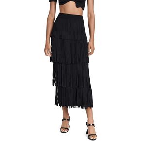 SIMONMILLER Women's Za Za Knit Fringe Skirt