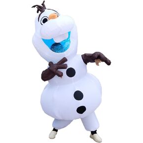 Inflatable Happy Olaf Mascot Costume Party Holliday Cosplay Fanny Dress