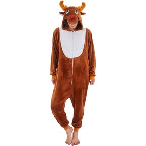 NEWCOSPLAY Unisex Adult Onesie Pajamas Animal One Piece Costume Cosplay Sleepwear