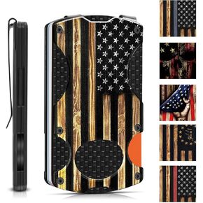 Tactical Men's Wallet, Christian Minimalist Wallet with Money Clip and Credit Card Holder, Slim Aluminum Metal Money Clip, RFID Blocking Card Holder Wallet, Holds up 12 Cards and Cash, Ideal Man Gift