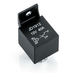 JD1912 Automotive Relay 12V 40A 4-Pin for Cars Trucks Vans Motorcycles Boats Switches Diesel Engines Starters (Pack of 2)