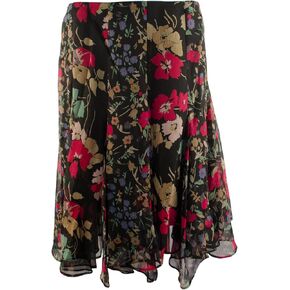 Lauren Women's Multi Floral Georgette Skirt BM 8