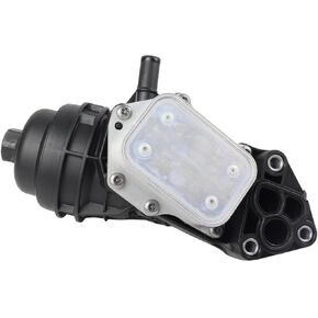 MUNIK Engine Oil CoolerFor Mercedes Benz 2012-2019 A,B,CLA,GLA Class A180,A200,A260,B180,B200,B260,CLA180,CLA200,CLA220,CLA260,GLA200,GLA260 Replacement# 2701800500, I03024002,2701800810 (Aluminum)