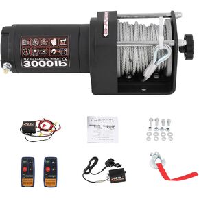 Tool Offroad 12V 3000LBS Electric Winch Steel Rope Electric Winch for Towing ATV/UTV Off Road with Mounting Bracket Wireless Remote IP67 in Saudi Arabia