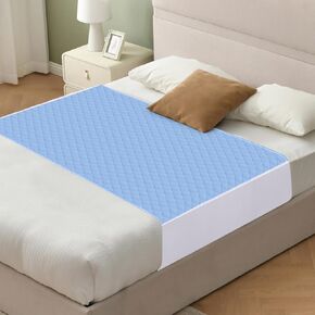 Saddle Style Washable Bed Pad for Incontinence, Waterproof and Reusable Underpad with Tuck-in Sides, Leakage & Sweat Mattress Protector for Adults, Full/Queen 36x60 inch Bed Pads, White in Saudi Arabia