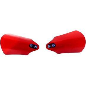 Transparent Red PMMA Acrylic Hand Grip Handguard Windshield Wind Air Deflector on Handleabar Fits for Harley Davidson Softail Dyna Sporster Touring (Red)