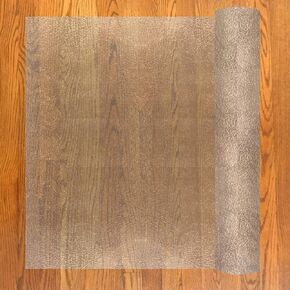 RESILIA - Deluxe Clear Vinyl, Plastic Floor Runner/Protector for Hard Floors - Skid-Resistant, Textured Pattern, (27 Inches Wide x 25 Feet Long)