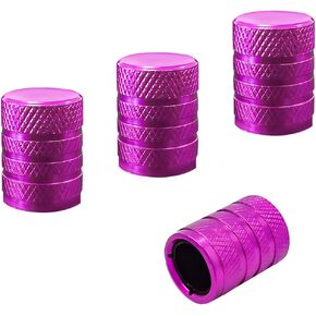 8 PCS Car Tire Valve Stem Caps, Anti Corrosion Anodized Aluminum Tire Air Caps for Most Vehicles, Leakproof Wheel Stem Cover with Rubber Seal, Universal Car Accessories (Silver)