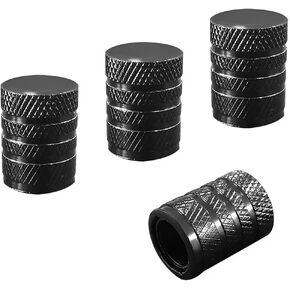 8 PCS Car Tire Valve Stem Caps, Anti Corrosion Anodized Aluminum Tire Air Caps for Most Vehicles, Leakproof Wheel Stem Cover with Rubber Seal, Universal Car Accessories (Silver)