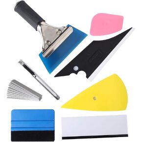 Car Window Film Tinting Tools, Window Tint Kit, Window Tinting Tools, Auto Vinyl Wrap Installation Kit, Window Tint Installation Tools, 8 in 1 Vinyl Wrap Kit with Squeegee for Window Tint