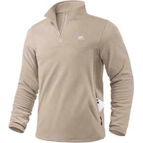 G Gradual Men's Quarter Zip Pullover with Zipper Pocket Fleece Lined Warm Sweater Golf Hiking Outdoor Lightweight Sweatshirt