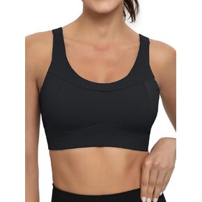 RUNNING GIRL حمالات صدر رياضية عالية التأثير للنساء، حمالة صدر للركض من Racerback للتمرين، قمصان بدون أكمام طويلة، حمالة صدر رياضية رافعة للأعلى