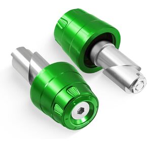 Universal Motorcycle Bar Ends Plug, 7/8" 22mm CNC Aluminum Alloy Motorcycle Handle bar Ends Plugs Compatible With Honda Kawasaki Suzuki Yamaha And Almost Motorcycle Model (Green)