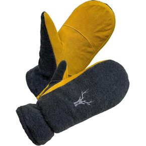 SKYDEER Upgraded Winter Mittens with Soft Deerskin Suede Leather & Thermal Polar Fleece & Warm C100G 3M Thinsulate Insulation in Kuwait