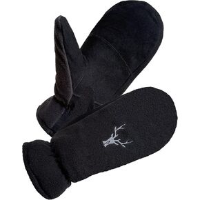 SKYDEER Upgraded Winter Mittens with Soft Deerskin Suede Leather & Thermal Polar Fleece & Warm C100G 3M Thinsulate Insulation