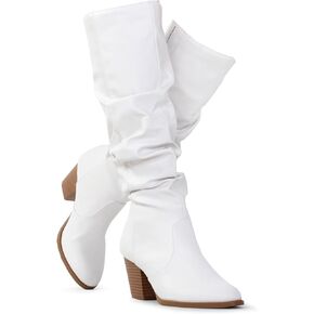 حذاء RF ROOM OF FASHION للسيدات بكعب مكدس وطويل حتى الركبة (مقاس عادي) in Kuwait