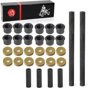 Front Arm Bushing & Dust Cover Seal Caps & Shaft Collars Upper Lower Rebuild kit For YAMAHA Banshee 350 YFZ 350 450 Raptor 125 250 700 700R YFM 125 250 700 700R 90381-15088-00 5YT-23517-00-00