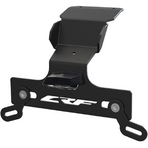 YUANQIAN Motorcycle License Plate Holder with Tail Light compatible with CRF300L CRF300L RALLY 2021 2022 2023 2024-Black