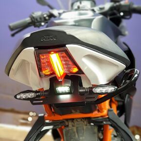 Compact Tail Tidy | License plate holder for KTM RC 125 | 200 | 390 [Compatible With compact Number Plates only] | Colour: Matte Black