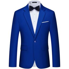 MAGE MALE Men's Suit Jacket One Button Elegant Solid Slim Fit Single Breasted Party Blazer Jacket