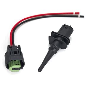 Outside Ambient Air Temperature Temp Sensor 65816905133 65816905050 with Connector Pigtail Plug Compatible with BMW 323i 325i 328i 330Ci 528i 530i 550i M3 M5 M6 X3 X5 X6 Z4 Z8